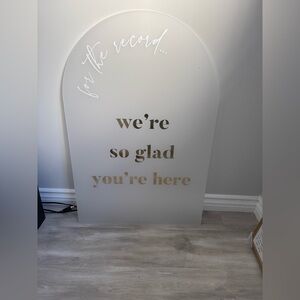 Acrylic “For The Record” 24x36 Sign